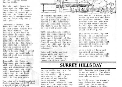 Surrey Hills Neighbourhood Centre History